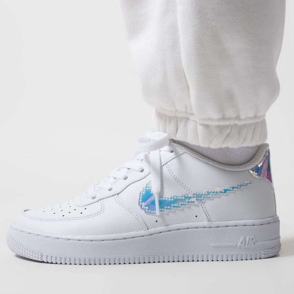NIKE AIR FORCE 1 Sneakers Shoes AF1 Chrome - Picture 3 of 10
